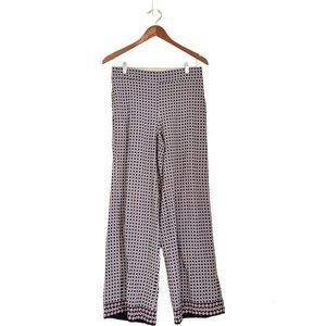 ❤️5/$25 Max Studio Geo Mosaic Print Wide Leg Pants Brown Size Medium Boho Fall